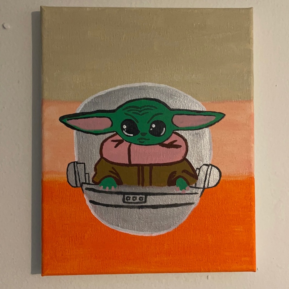 Grogu painting
